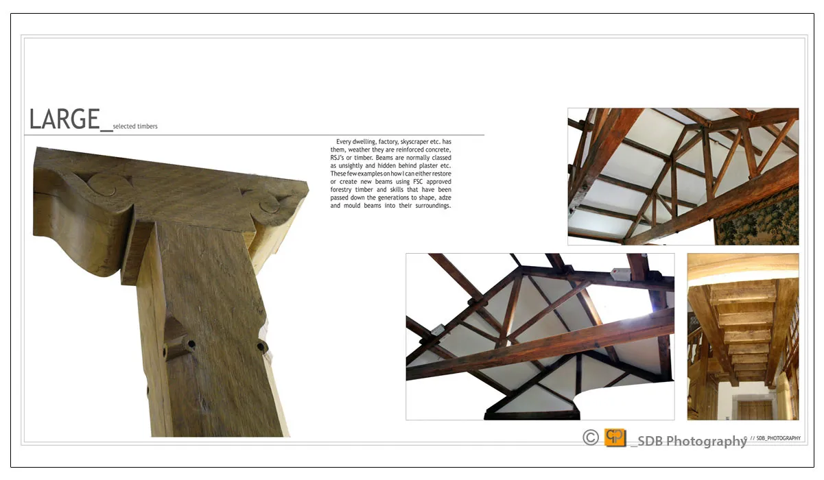 A presentation sheet of different beams we have done